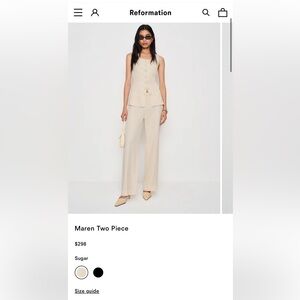 Maren Two Piece Reformation Cream Two-Piece Set